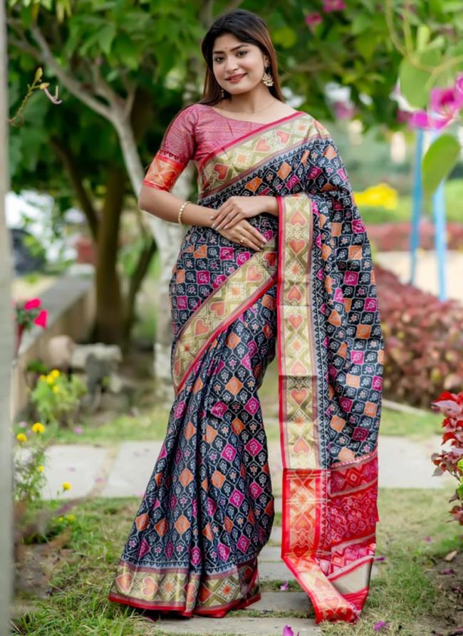 Soft Banarasi Silk Multi Colour Traditional Wear Weaving Saree